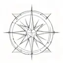 north star tattoo design idea