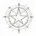 north star tattoo design idea