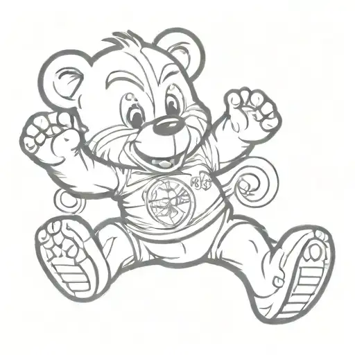Pittsburgh Steelers Care bear tattoo design idea