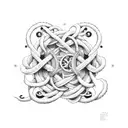 Midday's Order - The unyielding precision of a sailor's knot, tied with meticulous care, resonates with the patterns of  tattoo design idea