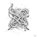 Midday's Order - The unyielding precision of a sailor's knot, tied with meticulous care, resonates with the patterns of  tattoo design idea