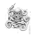 Midday's Order - The unyielding precision of a sailor's knot, tied with meticulous care, resonates with the patterns of  tattoo design idea