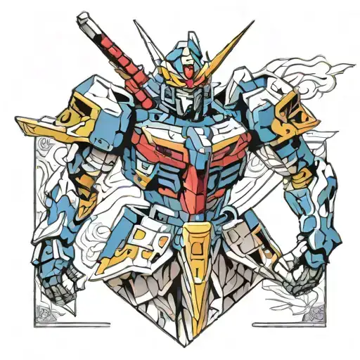 gundam triangle shape tattoo design idea