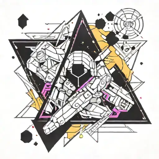 gundam triangle shape tattoo design idea