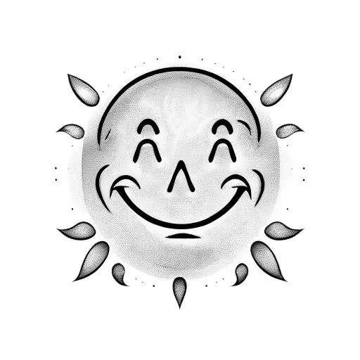 smiley face tattoo design idea