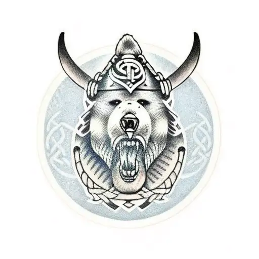 viking Bear tattoo design idea