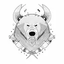 viking Bear tattoo design idea