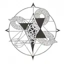 Atheist Symbol tattoo design idea