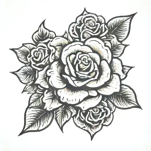 western rose  Harley Davidson  tattoo design idea