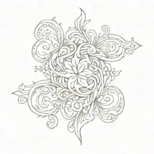 forearm filigree tattoo design idea