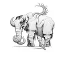 mammoth tattoo design idea