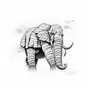 mammoth tattoo design idea