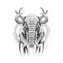 mammoth tattoo design idea