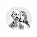 father of two, with a beautiful wife. include my brother, my mom and my father. tattoo design idea