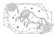 the constellation of Aries zodiac sign tattoo design idea