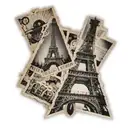 two Polaroid photos—one of the Eiffel Tower and one of Big Ben—with the lyrics “I had the best day with you today." tattoo design idea