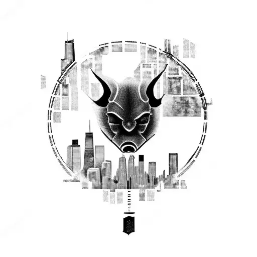 Chicago skyline  tattoo design idea