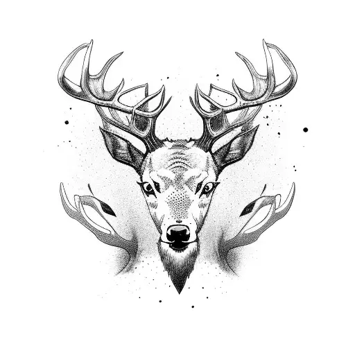 elk tattoo design idea