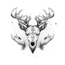 elk tattoo design idea