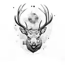 elk tattoo design idea