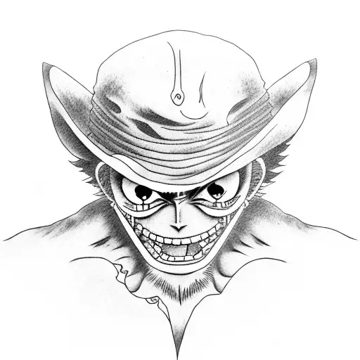 monkey de luffy tattoo design idea