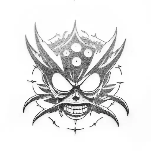 Luffy gear 5 tattoo design idea