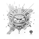 Luffy gear 5 tattoo design idea