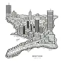 Boston zip code pattern forming, chicago skyline technology, madison Wisconsin, 6kidz   tattoo design idea