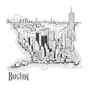 Boston zip code pattern forming, chicago skyline technology, madison Wisconsin, 6kidz   tattoo design idea