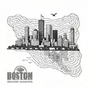 Boston zip code pattern forming, chicago skyline technology, madison Wisconsin, 6kidz   tattoo design idea