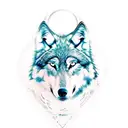 full sleve with wolf, timepiece and astrology  tattoo design idea