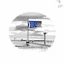 interstate 20, with Texas flag, and pump jack tattoo design idea