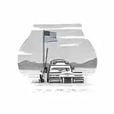 interstate 20, with Texas flag, and pump jack tattoo design idea