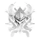 abstract thunder symbol tattoo design idea