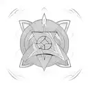 abstract thunder symbol tattoo design idea