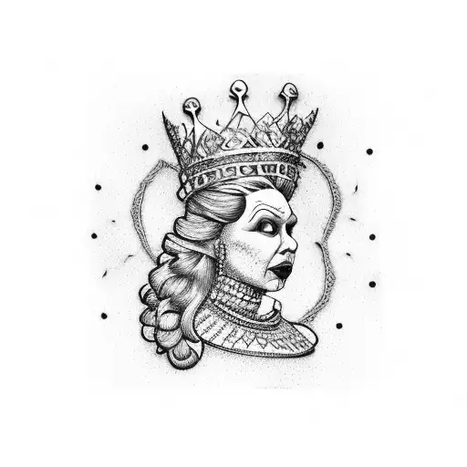 Queen of Hearts tattoo design idea