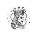 Queen of Hearts tattoo design idea