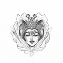 Queen of Hearts tattoo design idea