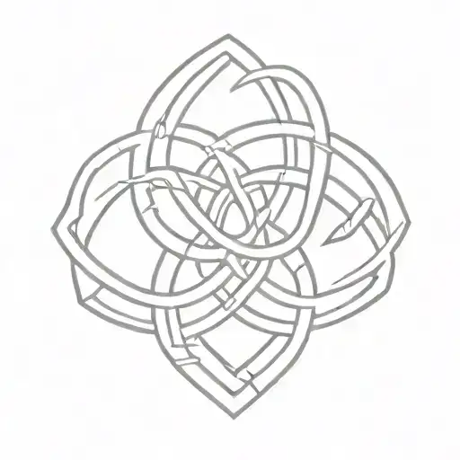 celtic father daughter knot tattoo design idea