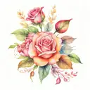 Create a drawing using the names NICOLE, ANTHONY, PAUL tattoo design idea