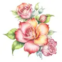 Create a drawing using the names NICOLE, ANTHONY, PAUL tattoo design idea