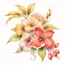 Create a drawing using the names NICOLE, ANTHONY, PAUL tattoo design idea