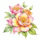 Create a drawing using the names NICOLE, ANTHONY, PAUL tattoo design idea