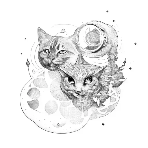 telescope  tattoo design idea