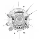 telescope  tattoo design idea