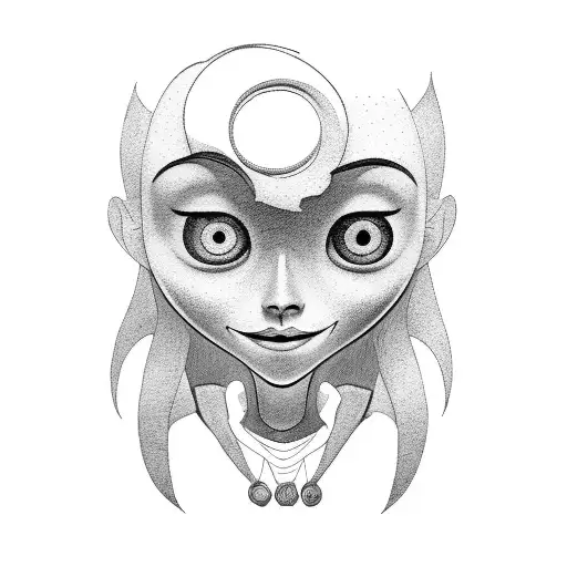 coraline tattoo design idea