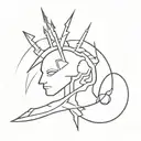 striking bolt adhd brain tattoo design idea