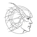 striking bolt adhd brain tattoo design idea