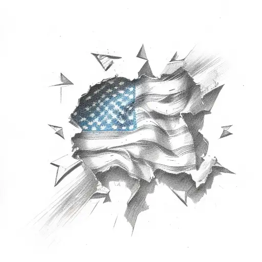 claw marks with the American flag inside of them  tattoo design idea
