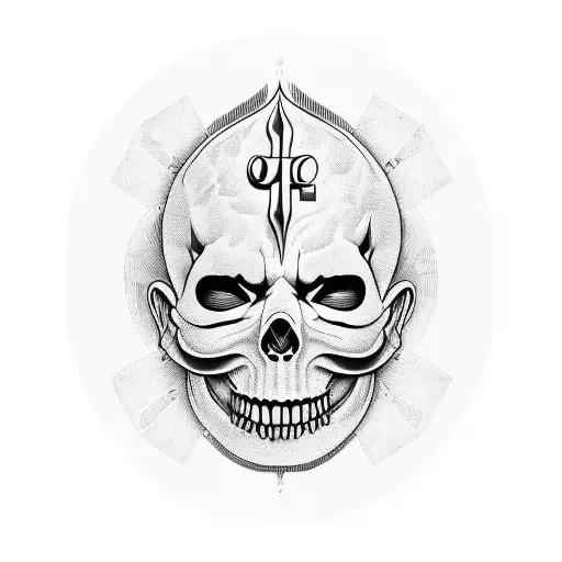 lust mask with 100 dollar bills around it and the words "only god can judge me" tattoo design idea